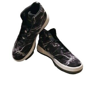 Adidas Veritas Mid Originals Youth Size 4 Black White Grey Sneakers B24551